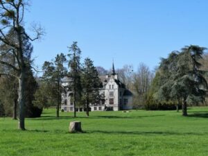 the castle seen from the park