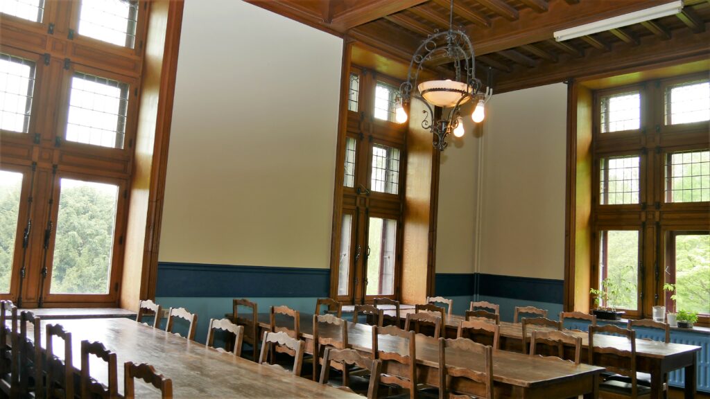 Meeting room under the tower of Dalhem Castle