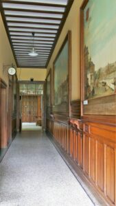 The paintings in the main hall - city of Liège in the 18th century