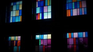 Chapel and stained glass windows