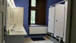 The sanitary facilities on the first floor